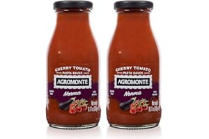 Agromonte Authentic Italian Cherry Tomato Pasta Sauce with Eggplant (Norma) - Taste of Italy Gourmet Foodie and Chef Gift - Ready to Use, Certified Kosher, Gluten-Free, All Natural 9.17oz (2 pack)