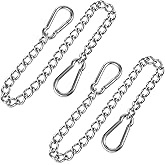 2 Pack 19.6" Hammock Chains 1.65Ft Porch Swing Chains for Hanging Punching Bags Closed Hooks Chain Extension Stainless Steel for Indoor Outdoor, 1500 LB
