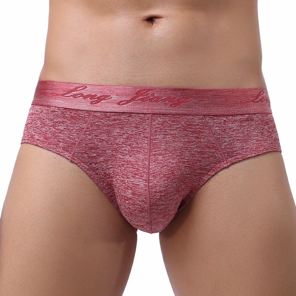 MmNote mens underwearMen's Underwear,Men's Fashion Sexy Cotton Underwear Shorts,by MmNote Red