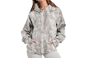 calbatic Oversized Leopard Print Hoodie for Women Men Long Sleeve Hooded Sweatshirts Cute Pullover with Pocket