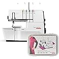 Bernette B64 Airlock Air Threading Serger with Free 6 Pcs Overlock Foot kit, White