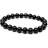 Karelia Creations Shungite Protection Bracelet - 100% Real Authentic Graduation Idea Fits Teens Most Petite Adults (6.25 in Stretchy, 6mm beads)