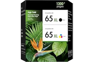 65XL Ink Cartridge Compatible Replacement for HP 65 XL (Black & Color 2 Combo Pack) | Works with HP DeskJet 3755 2600 2625 26