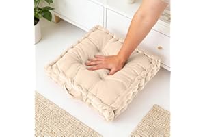 Thick Chair Cushion 15 x 15 inch, Armchair Heightening Pad for Sofas & Dining Chairs, Memory Foam Seat Cushions for Kitchen C