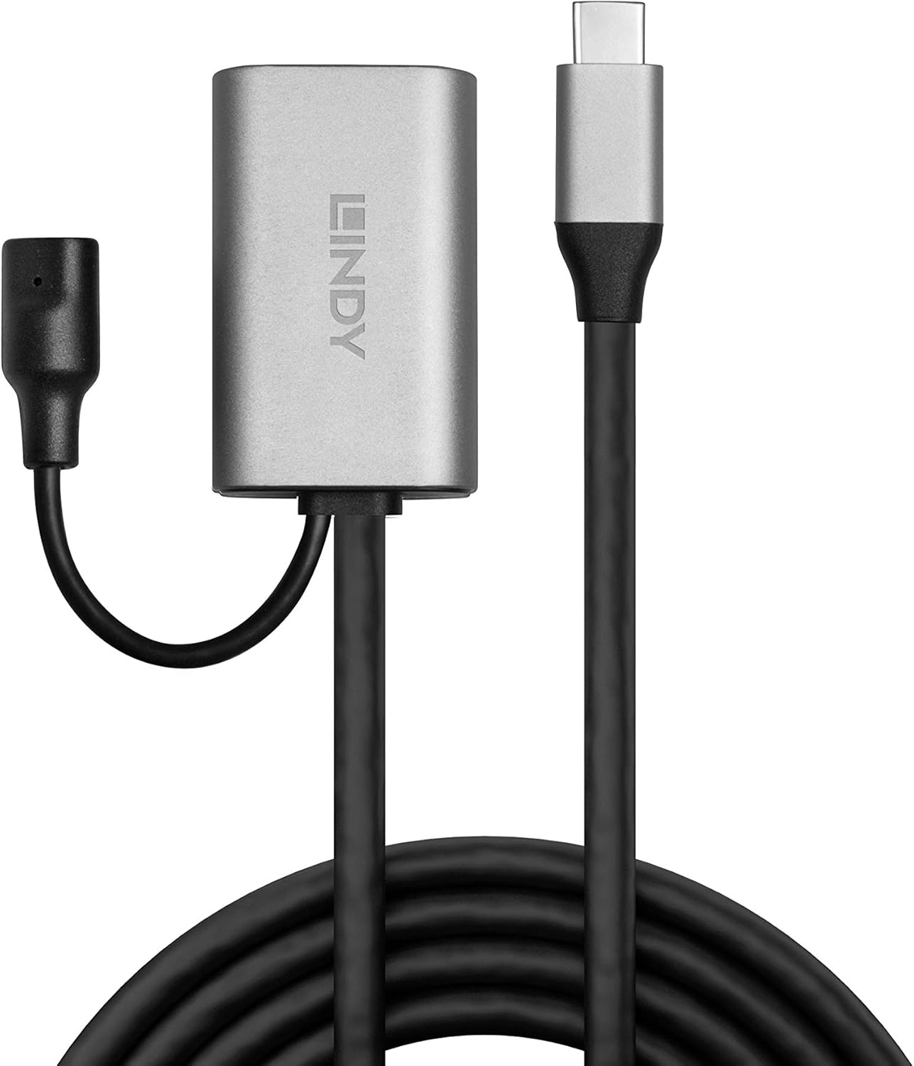 LINDY 5m USB 3.1 Active Extension Cable Type C to C - Black/Silver, 5 m - Image 3