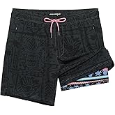 maamgic Mens Swim Trunks with Compression Liner 7" Bathing Suit Quick Dry Swimming Trunks for Men with Zipper Pockets