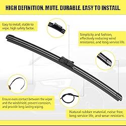 ANIKLUIM® 26"+23" Wiper Blades with 12" Rear Wiper