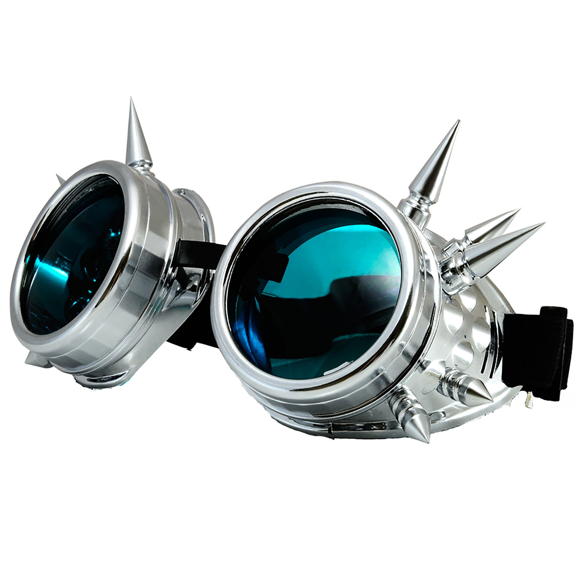 Welding Cyber Goggles Steampunk Welding Goth Cosplay Protective Glasses Cosplay Goth Antique Victorian with Spikes - -