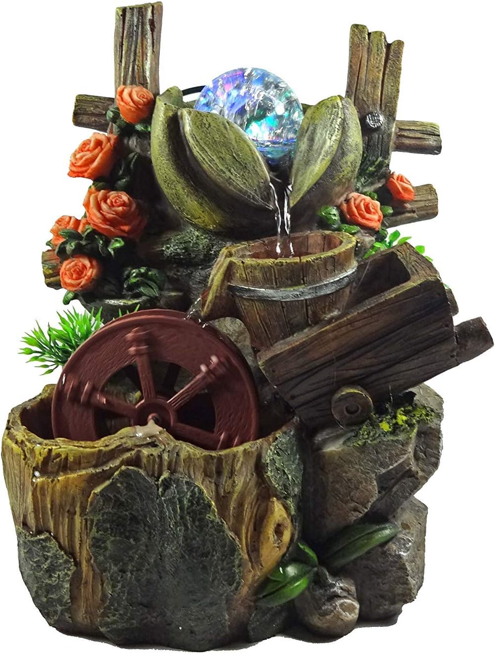 ImagiWonder Tabletop Fountain Indoor Fountain Waterfall Birds