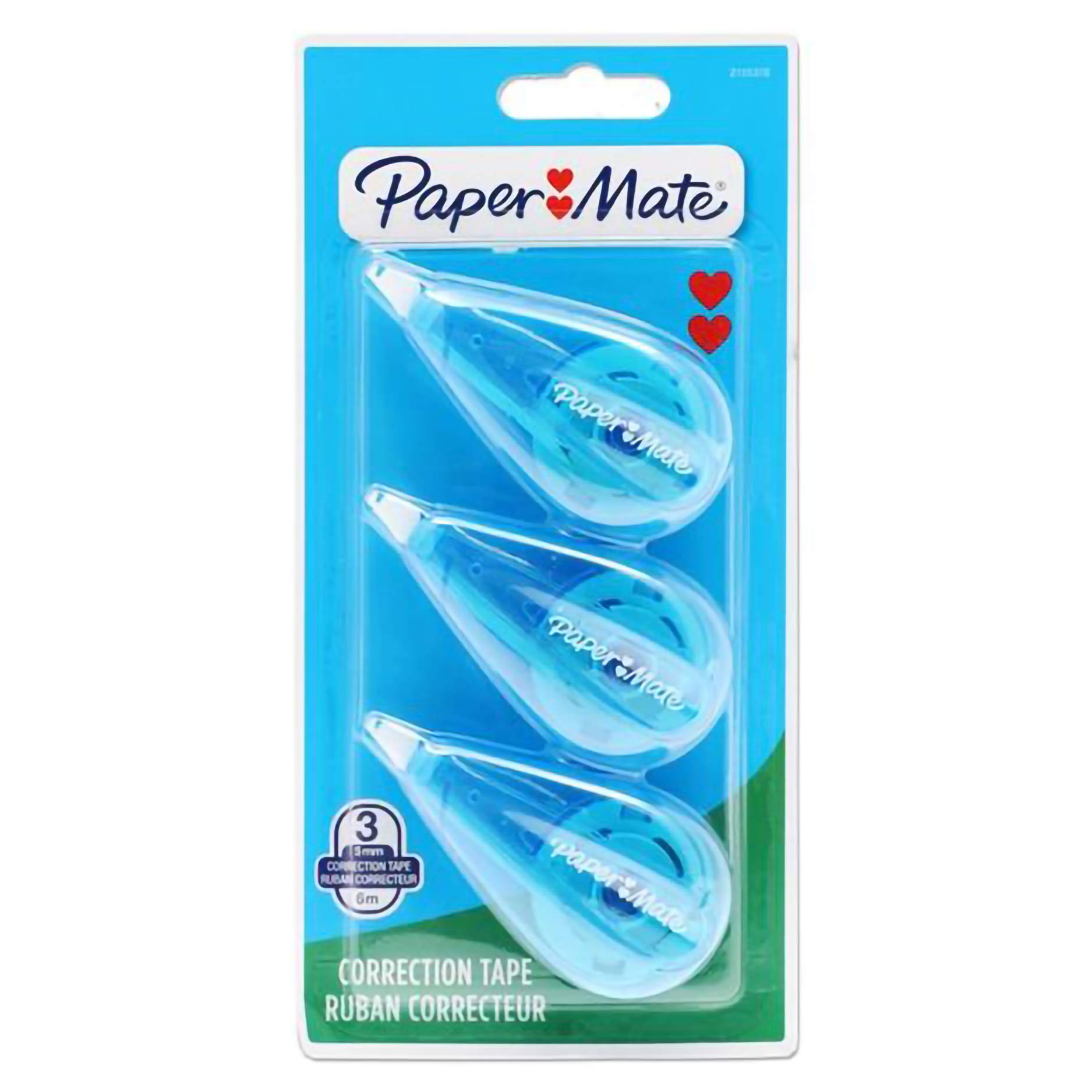 Paper Mate Mini Correction Tape. 6m x 5mm. Pack of 3.