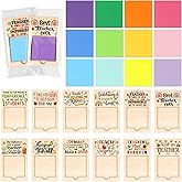 Motipuns Teacher Appreciation Gifts Sticky Note Holder for Teacher's Day Thank You Gifts Bulk Sticky Note Pad Holder Notes OPP Bags for Coworker Employee(Light Color,36 Pcs)