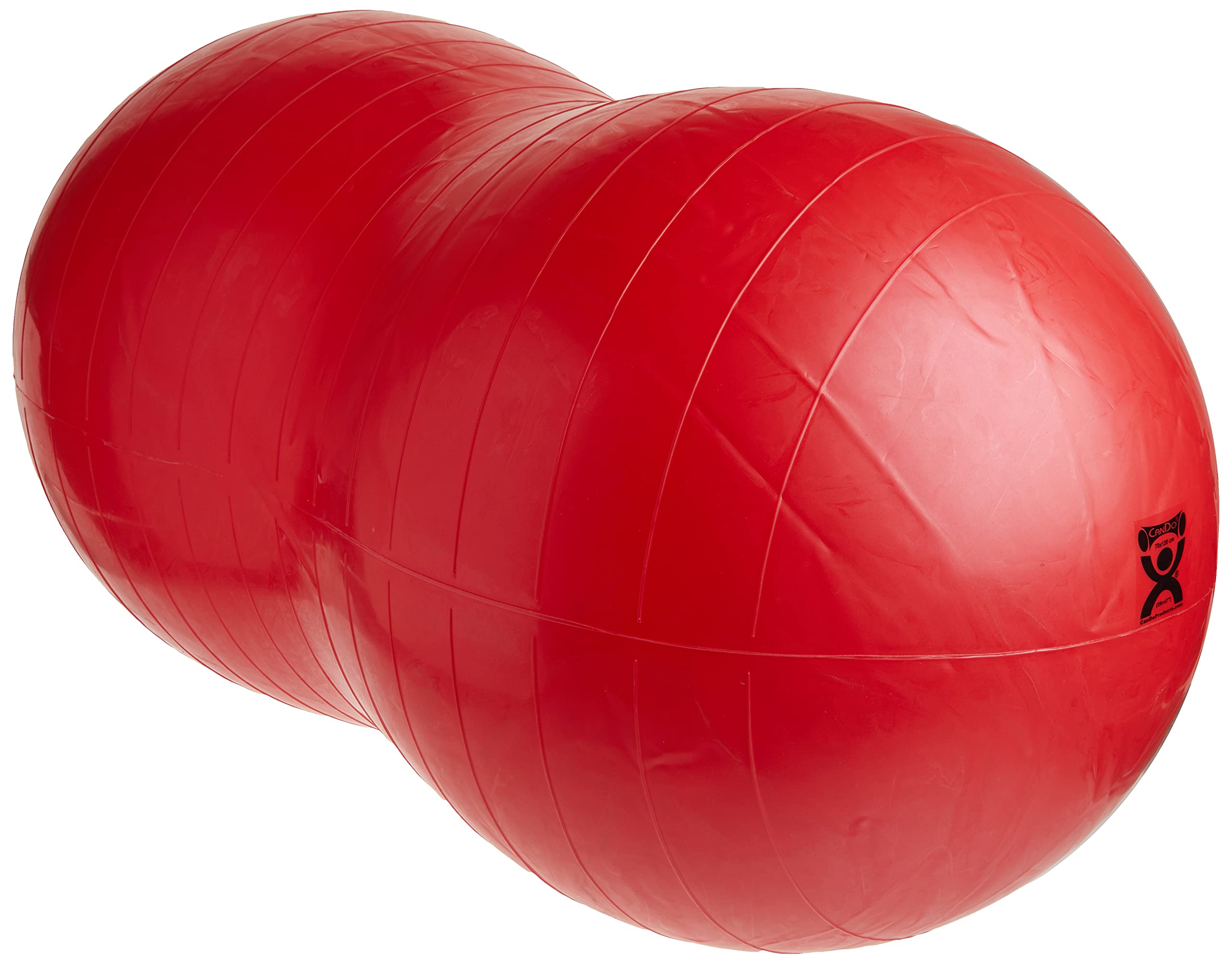 CanDo 30-1728 Exercise roll / motoric ball / peanut-shaped fitness ball - CanDo® Peanut Ball - red, 70 cm x 120 cm