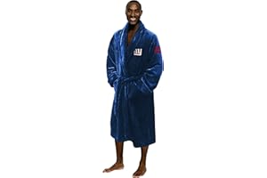 Northwest The Company OFFICIAL NFL New York Giants Men's L/XL Silk Touch Bath Robe With Number, 26" x 47"