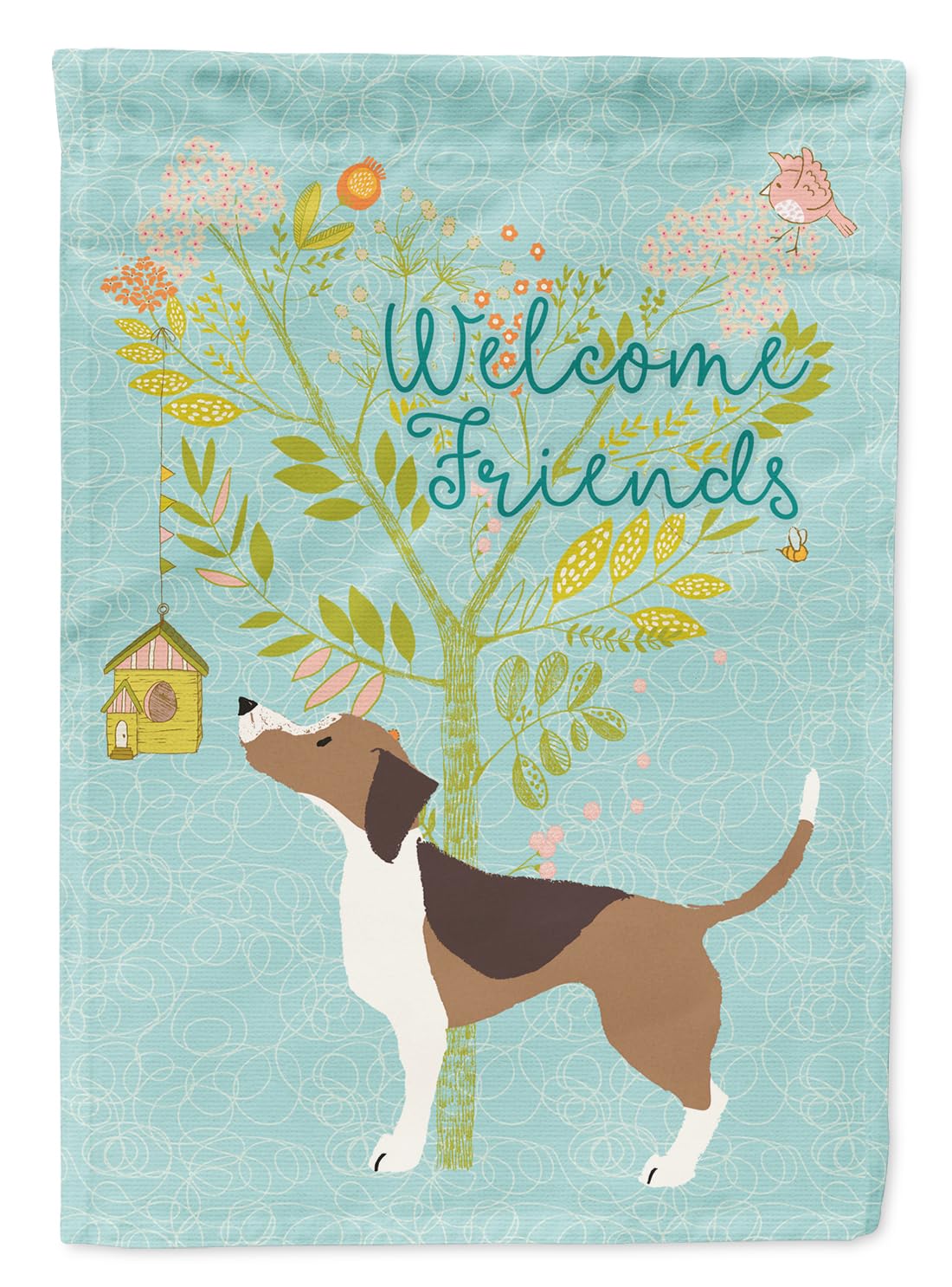 Caroline's Treasures BB7601GF Welcome Friends Beagle Decorative Garden Flag, Multicolor