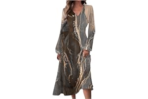 HPJKLYTR Spring Dresses for Women 2024 New Years Eve V-Neck Long Sleeve Gradient Plus Size Dresses for Curvy Formal Trendy