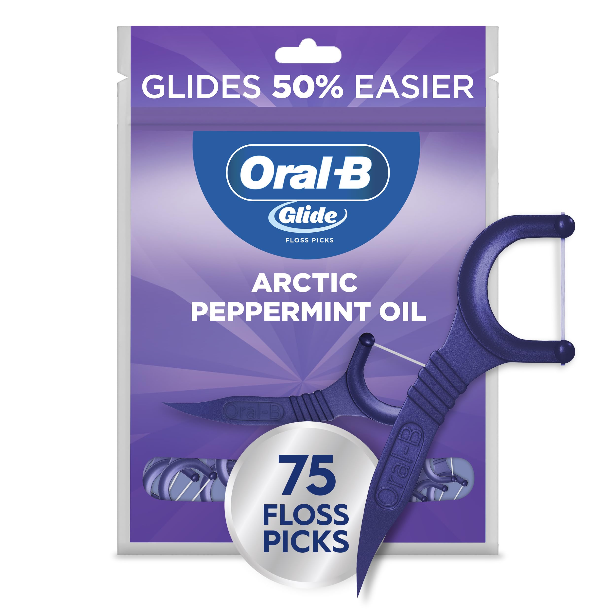 Oral-B Glide 3d White Floss Picks Radiant Mint 75 Count