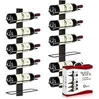AGJIDSO Wine Rack Wall Mounted, 12 Bottles Solid Wood Wall Wine Rack, Wine Racks for Wall, Wine Holder Wall Mounted, Wine Bot