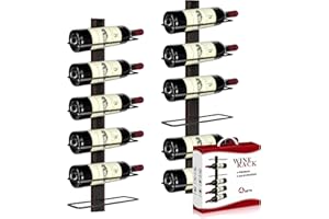 AGJIDSO Wine Rack Wall Mounted, 12 Bottles Solid Wood Wall Wine Rack, Wine Racks for Wall, Wine Holder Wall Mounted, Wine Bot