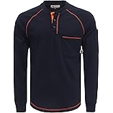 VATRENUS FR Shirts Henley 5.5oz 100% Cotton Flame Resistant Long Sleeve T-Shirts