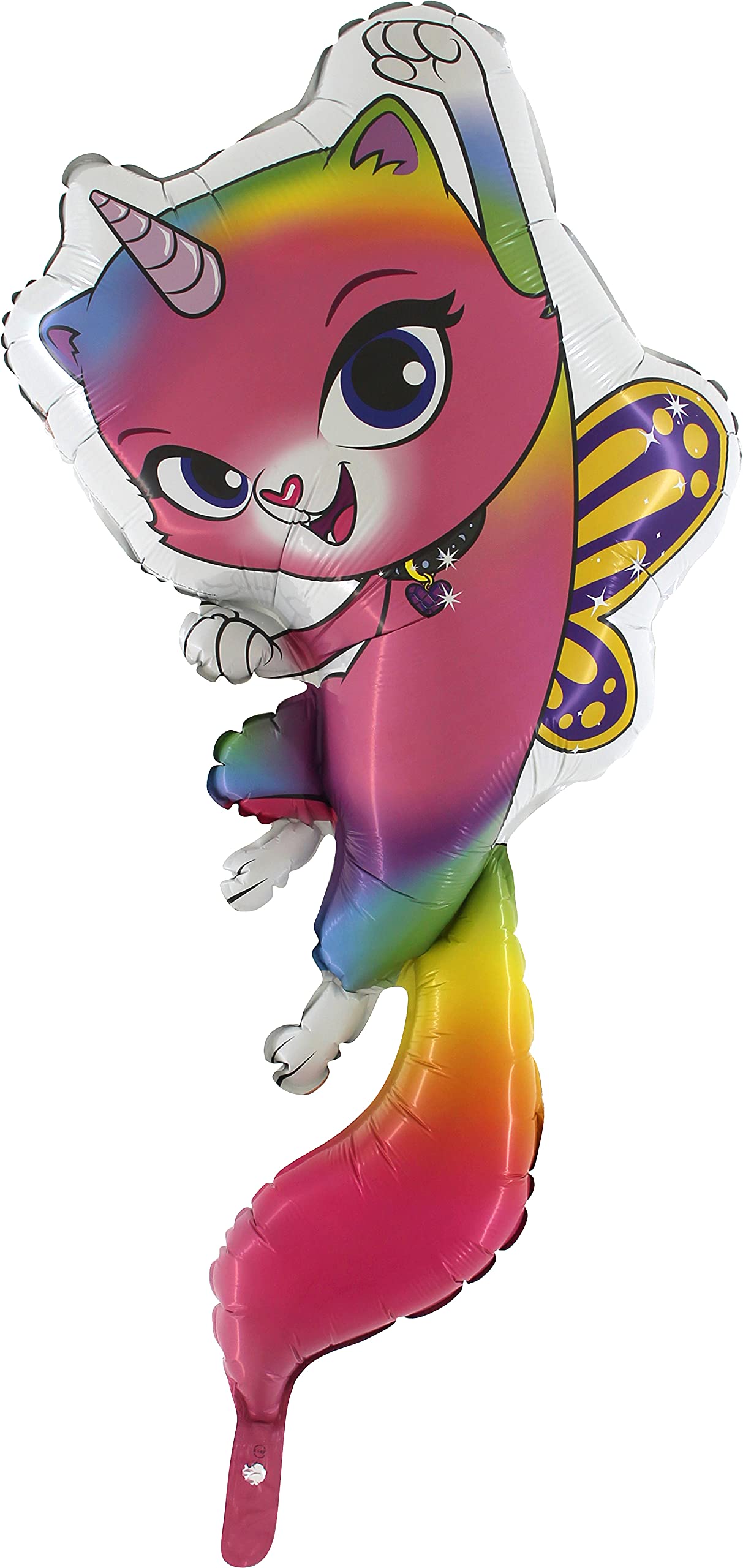 Toyland® 104cm (41") Giant Jumbo Size Rainbow Butterfly Unicorn Kitty Foil Balloon - Kids Party Balloons