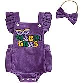 YINGISFITM My First Easter Baby Girl Outfit Newborn Overalls Chick Bunny Ears Bubble Romper Infant Jumpsuit Easter Clothes