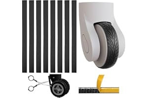 DINTSTYLE 8 Pcs Luggage Wheels Covers Silicone, Suitcase Wheel Covers, Cuttable Silicone Luggage Wheel Protector, Silent Noise Reduction Shock for Spinner Wheel Suitcases or Office Chair Caster Black P