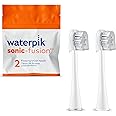 Waterpik Genuine Compact Replacement Brush Heads With Covers for Sonic-Fusion Flossing Toothbrush SFRB-2EW, 2 Count White
