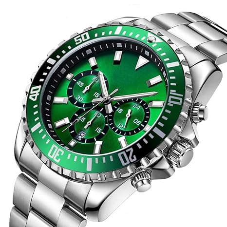 AWRYS Herrenuhr   Chronograph Quarz Uhren Edelstahl Business Armbanduhren Herrenuhr