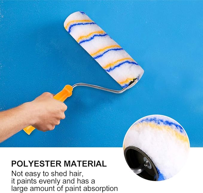 Yardwe 4pcs House Paint Roller Brush Professional Handheld Finish Roller Runner Diy Painting Decorating Tools For Ceilings Walls 220mm Amazon Co Uk Diy Tools