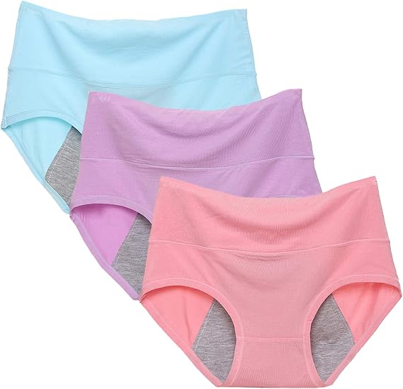 Amazon トンボボ Tonbobo 純綿 サニタリーショーツ レディーズ レギュラー ハイウエスト 昼夜兼用 漏れ防止 優れた通気性 3階層 防水布 長めのナイト 生理用ショーツ 3枚セット サニタリーショーツ 通販