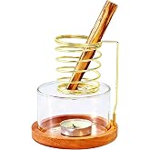 CrysDeco 2 in 1 Incense Holder for Burning Palo Santo & Sage Sticks | Lasting Burning Upside Down Palo Santo Sage Burner Smudge Bowl for Yoga Meditation Spiritual Altar, Ash-Free, Wind-Resistant