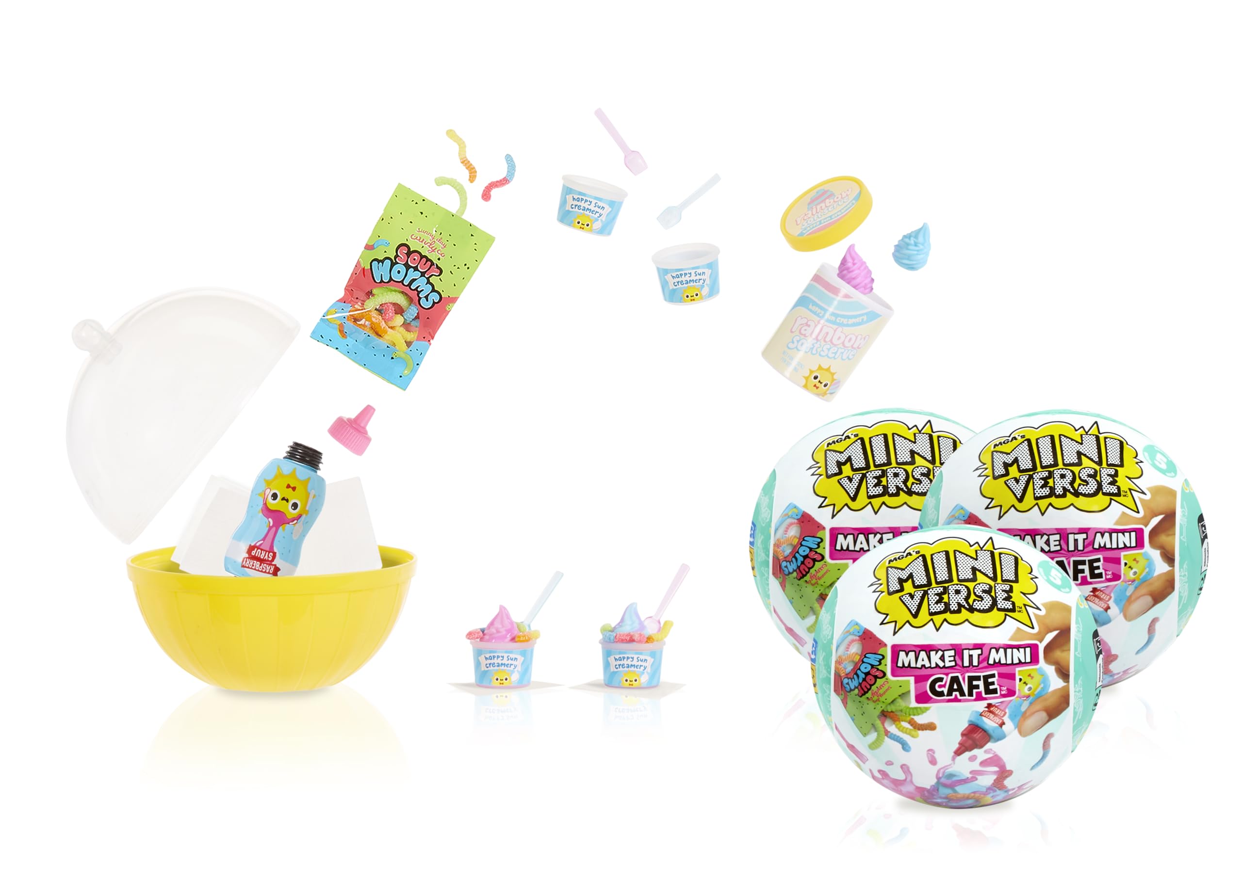 Photo 1 of MGA's Miniverse Make It Mini Cafe Series 5 (3 Pack), Mini Collectibles - Mystery Blind Packaging, DIY, Resin Play, Replica Food, NOT EDIBLE, Collectors, 8+