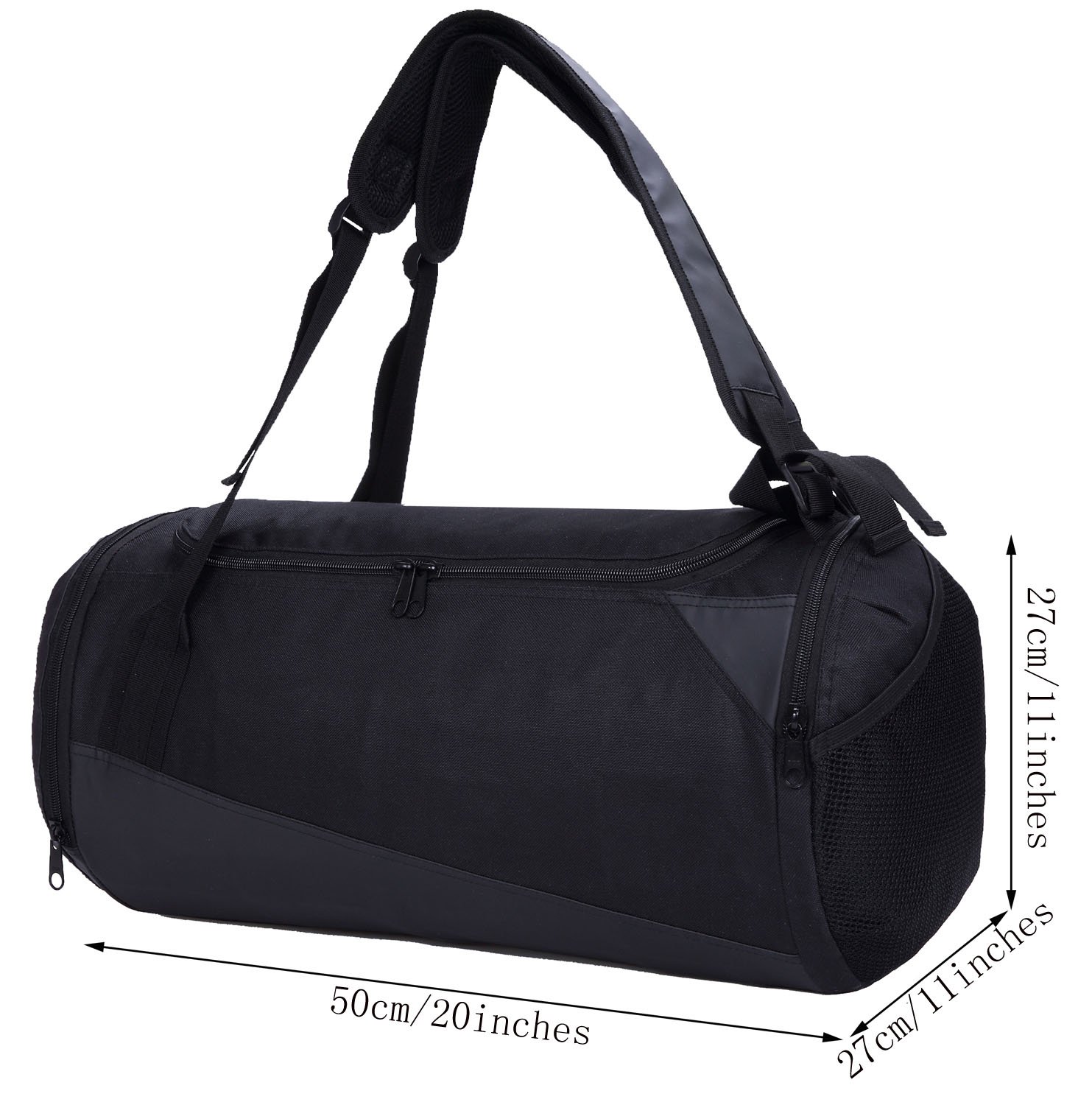 MIER Lightweight Gym Sports Bag Travel Duffel Backpack with Shoes