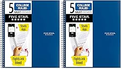 Five Star Spiral Notebook + Study App, 5