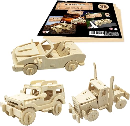 3d wooden puzzle car