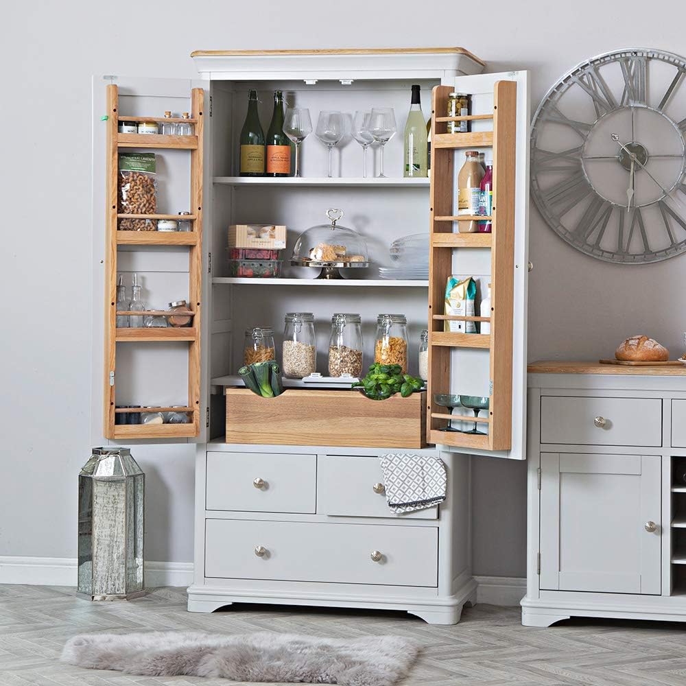 The Furniture Outlet Ashbourne Grey Painted Large Larder Unit Amazon