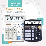 CATIGA CD-2776 Premium 12-Digit Desktop Calculator 5-Inch LCD Dual Power view 2