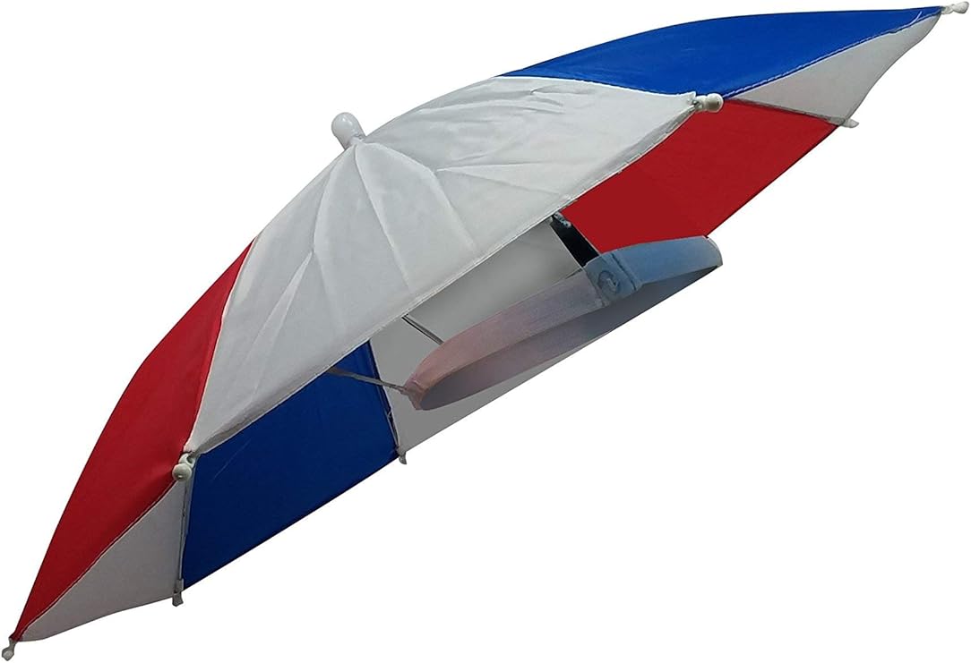 2 Universal Umbrella Hats 19" Coverage Range Lightweight Wholesale Bulk