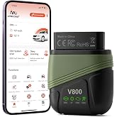 OBD2 Scanner Bluetooth No Subscription with AI, ABS SRS ENG Transmission | Car Code Reader for iPhone Android, Full System Diagnostic Tool, Bluetooth 5.1, AI Assistant, Lifetime Free Update, 44 Brands