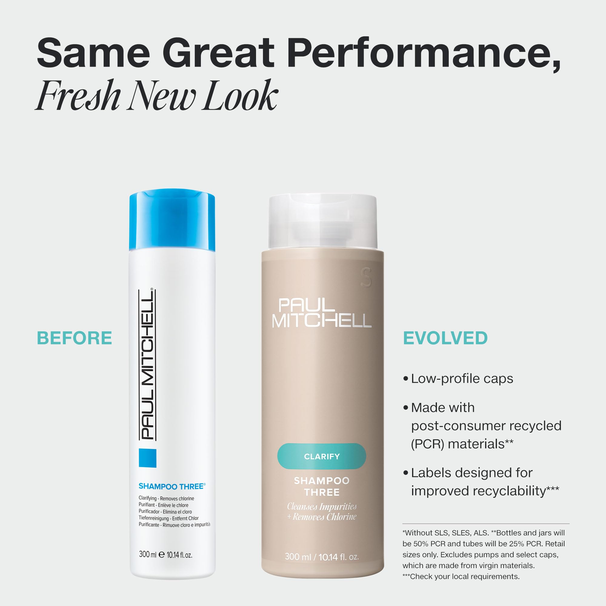 Paul Mitchell Shampoo Three, Clarifying Shampoo, Cleanses Impurities + Removes Chlorine, For All Hair Types, Great For Swimmers