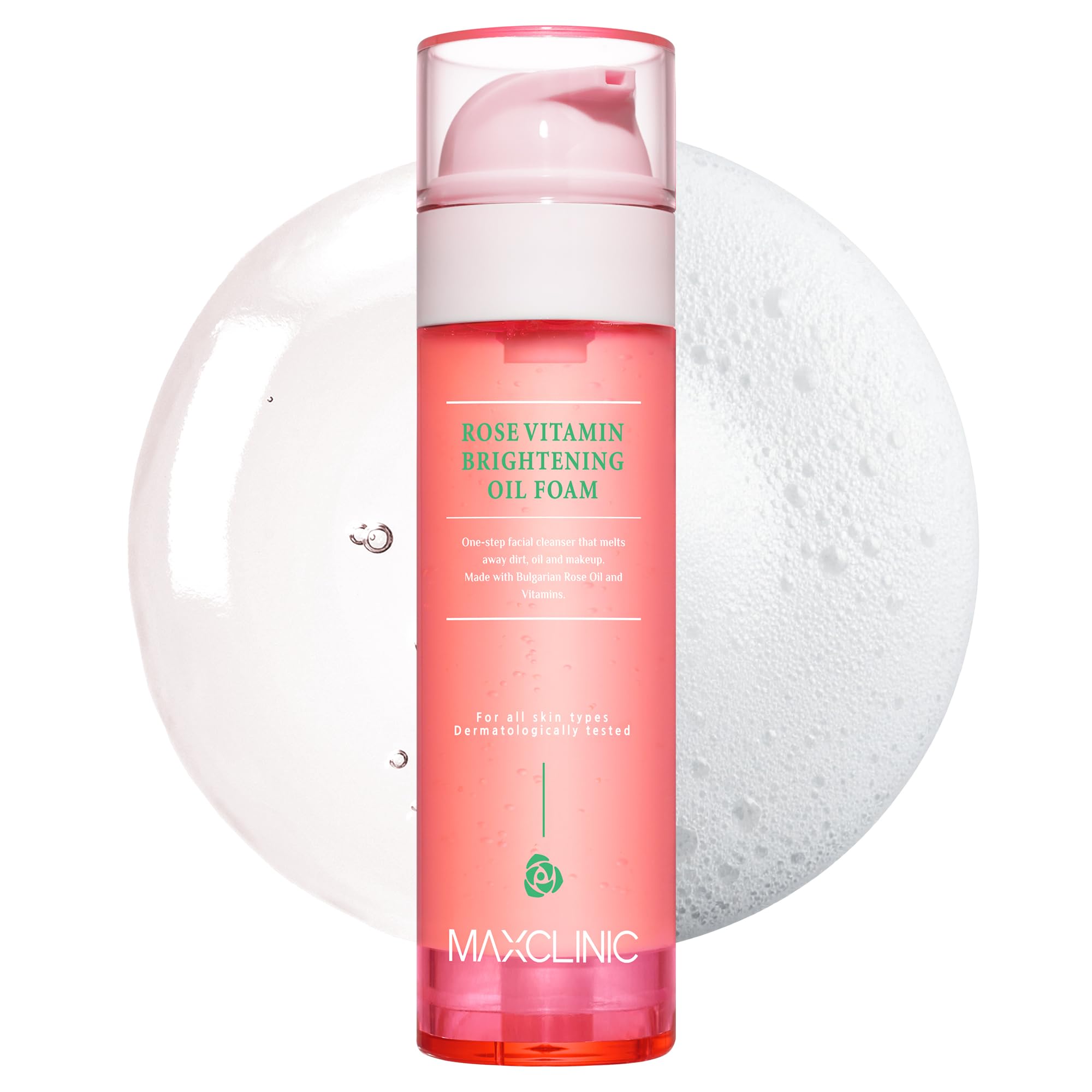 Photo 1 of [K-Beauty] Rose Vitamin Oil to Foam - All-in-One Korean Face Wash OilBased Foaming Facial Cleanser - Pore Minimizing & Blackhead Remover - Makeup Deep Cleansing Oil for All Skin Types (3.88 fl oz)