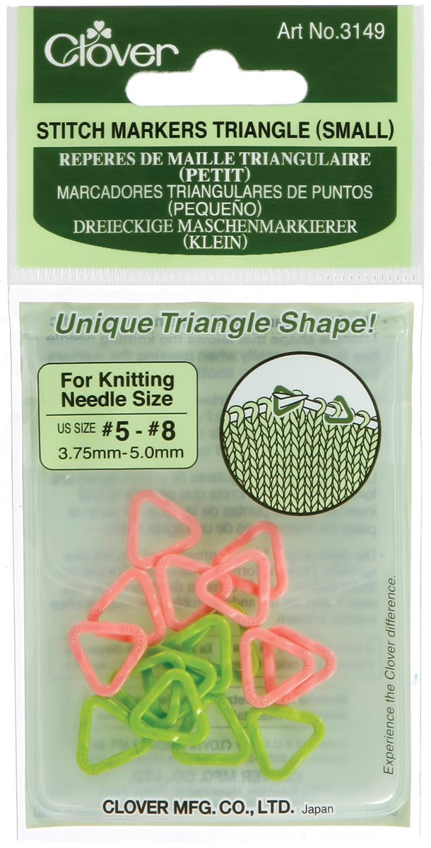 Clover Stitch Markers Triangle (Small), Other, Multicoloured, 1