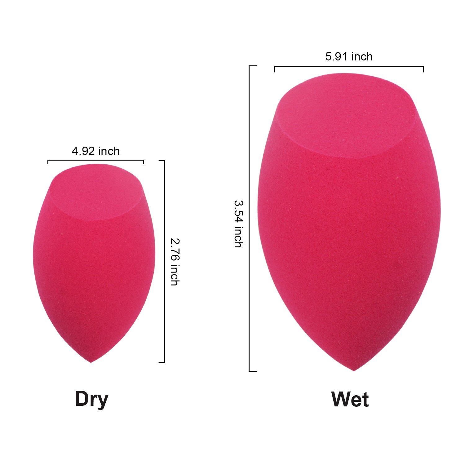 MEYSHAR Makeup Blender Sponge [4-Pack], MEYSHAR Face & Body Sponge - Wet for Liquid Cream - Dry for Powder Complexion Sponge