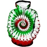 LAOLIUSN Funny Tie Dye Hoodie Colorful Spiral Theme Sweatshirt