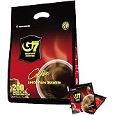 Trung Nguyen &mdash; G7 Instant Coffee &mdash; Pure Black &mdash; 100% Soluble Coffee &mdash; Strong and Bold &mdash; Instant Vietnamese Coffee (200 Packets)