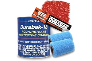Durabak-18 Textured Truck Bed Liner Gallon KIT - Roll On Coating | DIY Custom Coat for Bedliner and Undercoating, Auto Body, Automotive Rust Proofing, Boat Repair (Gallon, Bright Red)