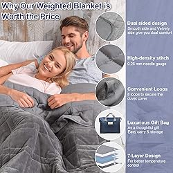 OMYSTYLE 80''x87'' Weighted Blanket Queen Size for
