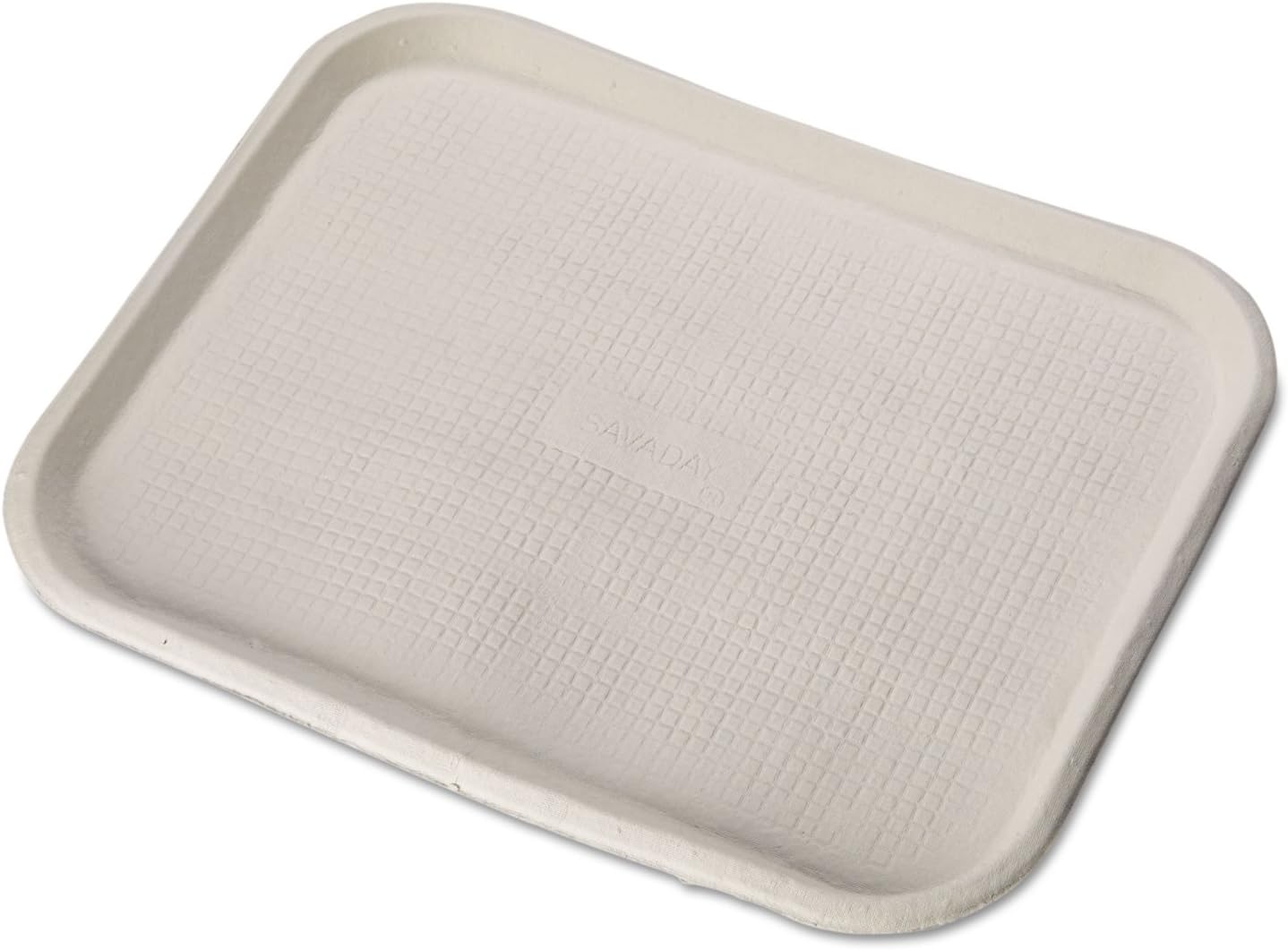 Savaday Molded Fiber Food Trays, 14 x 18, White, Rectangular, 100/Carton