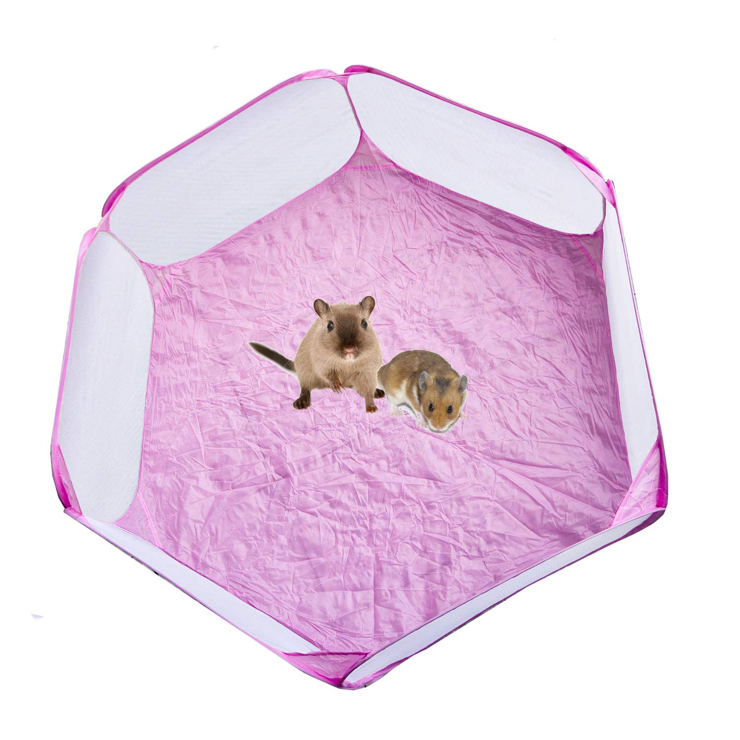 Portable Hamster Playpen Guinea Pig Playpen Small Animal Play Pen Hamsters Run Playpen Pets Pop Open Exercise Yard Fence for Rabbits, Chinchillas and Hedgehogs