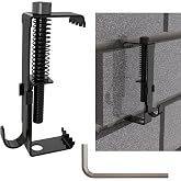 Aufuga Brick Hooks Clamps,Brick Wall Clips Brick Hangers, Stainless Steel Heavy Duty Brick Clips for Wall Hanging Adjustable No Drill Outdoor Indoor (4)